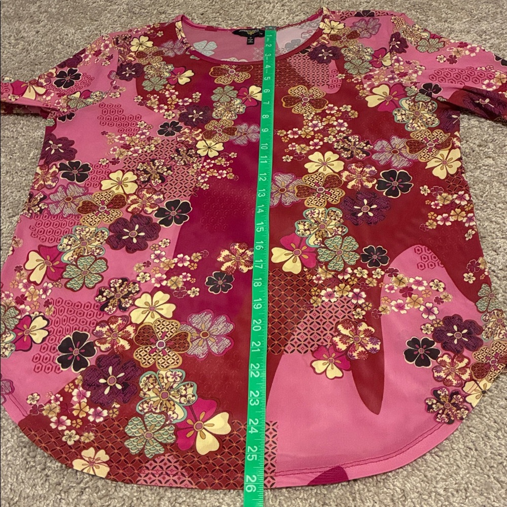 Johnny Was Multicolor Floral Blouse - Picture 6 of 8